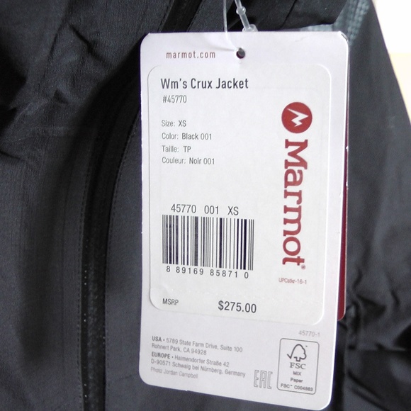 NWT Marmot Crux Waterproof Jacket-Lightweight, Windproof, Rain Ready - Picture 4 of 7
